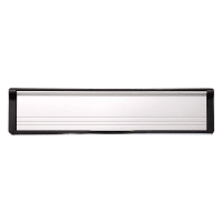 Select Post port 12" Letterplate, 40-80mm Deep, Black/Satin Silver