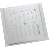 MAP Adjustable Aluminium Vent - Satin Anodised Silver - 9x9