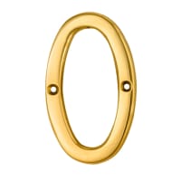 Carlisle Brass Numeral '0' Face Fix Number 76mm Polished Brass
