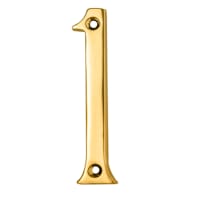 Carlisle Brass Numeral '1' Face Fix Number 76mm Polished Brass
