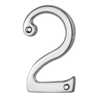 Carlisle Brass Numeral '2' Face Fix Number 76mm Polished Chrome