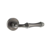 Old English Durham Lever on Round Rose Matt Gun Metal