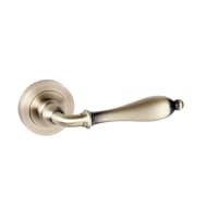 Old English Wrexham Lever on Round Rose Matt Antique Brass