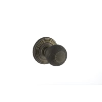 Old English Ripon Solid Brass Reeded Mortice Knob on Concealed Fix Rose Urban Bronze