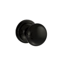 Old English Harrogate Solid Brass Mushroom Mortice Knob on Concealed Fix Rose Black Nickel