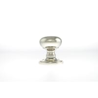 Old English Harrogate Solid Brass Mushroom Mortice Knob on Concealed Fix Rose Polished Nickel