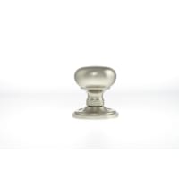 Old English Harrogate Solid Brass Mushroom Mortice Knob on Concealed Fix Rose Satin Nickel