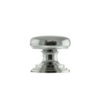 Old English Lincoln Solid Brass Victorian Cabinet Knob on Concealed Fix 32mm Polished Chrome