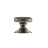 Old English Lincoln Solid Brass Victorian Cabinet Knob on Concealed Fix 32mm Satin Nickel