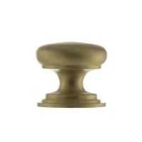 Old English Lincoln Solid Brass Victorian Cabinet Knob on Concealed Fix 38mm Satin Brass