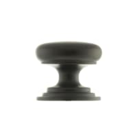 Old English Lincoln Solid Brass Victorian Cabinet Knob on Concealed Fix 38mm Urban Dark Bronze