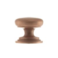 Old English Lincoln Solid Brass Victorian Cabinet Knob on Concealed Fix 38mm Urban Satin Copper