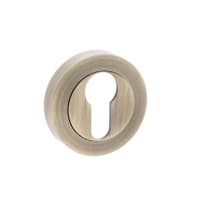 Old English Euro Escutcheon Matt Antique Brass