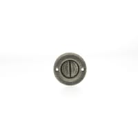 Old English Solid Brass Oval Turn & Release Distressed Silver