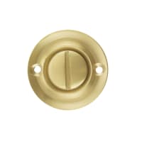 Old English Solid Brass Oval Turn & Release Satin Brass