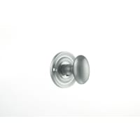 Old English Solid Brass Oval Turn & Release Satin Chrome