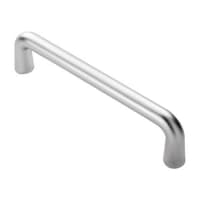 Eurospec 150mm 'D' Shaped Pull Handle 19mm Diameter Satin Anodised Aluminium