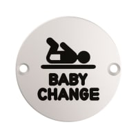 Eurospec Steelworx Signage Baby Change Symbol Satin Stainless Steel