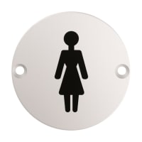 Eurospec Signage Female Symbol Satin Stainless Steel