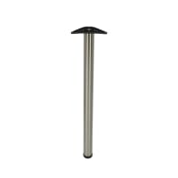 Rothley Baroque Worktop Support Table Leg 60 x 870mm Brushed Stainless Steel