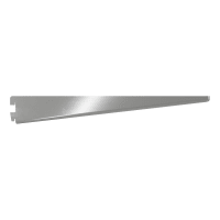 Rothley Silver Steel Twinslot L shaped Shelving Bracket 318mm