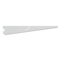 Rothley White Steel Twinslot L shaped Shelving Bracket 267mm
