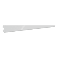 Rothley White Steel Twinslot L shaped Shelving Bracket 318mm