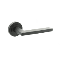 Status Alaska Lever on Round Rose Matt Black