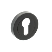 Status Euro Escutcheon on Round Rose Matt Black