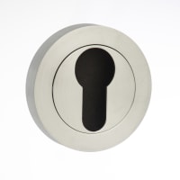 Status Euro Escutcheon on Round Rose Satin Chrome