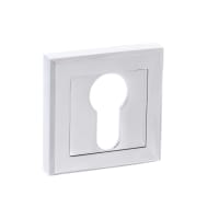 Status Euro Escutcheon on Square Rose Polished Chrome