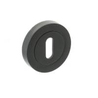 Status Key Escutcheon on Round Rose Matt Black
