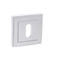 Status Key Escutcheon on Square Rose Polished Chrome