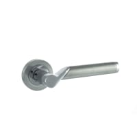 Status Hawaii Lever on Round Rose Satin Chrome/Polished Chrome
