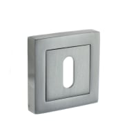 Status Key Escutcheon on S4 Square Rose Satin Chrome