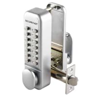 Securefast Digital Lock With Holdback 158 x 45 x 44mm Satin Chrome