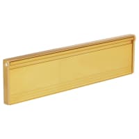 Stormguard Aluminium Letter Plate Brush With Flap Gold Effect Finish