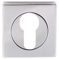 Serozzetta Euro Profile Cube Escutcheon Polished Chrome