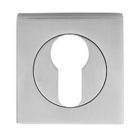 Serozzetta Euro Profile Square Escutcheon Satin Chrome