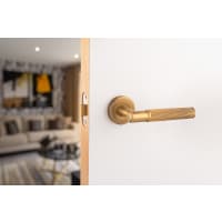 Serozzetta Image Lines Lever On Rose Antique Brass