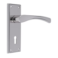 Serozzetta Venti Lever on Lock Backplate Polished Nickel
