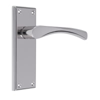 Serozzetta Venti Lever on Latch Backplate Polished Nickel
