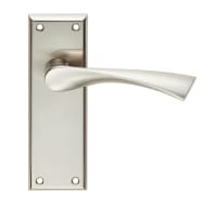 Serozzetta Venti Lever on Latch Backplate Satin Nickel
