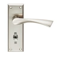 Serozzetta Venti Lever on Bathroom Backplate Satin Nickel 