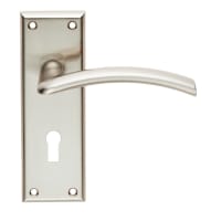 Serozzetta Trenta Lever on Lock Backplate Satin Nickel