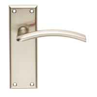 Serozzetta Trenta Lever on Latch Backplate Satin Nickel