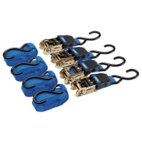 Draper Ratchet Tie Down Straps 4.5m x 25mm Pack of 4