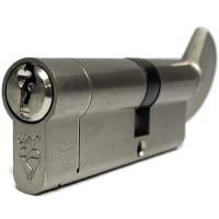 Hi-Sec Anti Snap Bump Euro Cylinder & Turn 80mm Nickel 35T-10-35