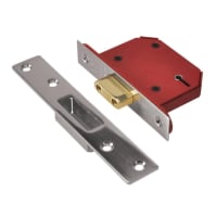 Union 2105 StrongBOLT 5 Lever Mortice Deadlock 68mm Stainless Steel