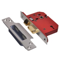 Union CE StrongBOLT 3 Lever Mortice Sashlock 81mm Stainless Steel